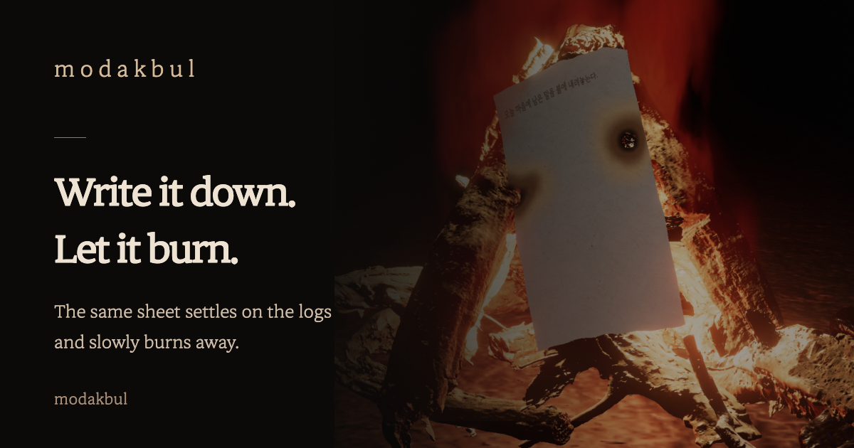 The paper you wrote on slowly burning over the logs